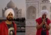 ਤਾਜ ਮਹਿਲ ਦੀ ਖ਼ੂਬਸੂਰਤੀ ਨੇ ਮੋਹਿਆ ਦਿਲਜੀਤ ਦੋਸਾਂਝ ਦਾ ਮਨ, ਇੱਕ ਘੰਟੇ ਤੋਂ ਵੱਧ ਸਮਾਂ ਇਤਿਹਾਸਕ ਸਮਾਰਕ ’ਚ ਬਿਤਾਇਆ